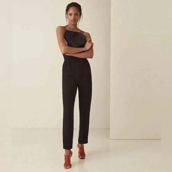 REISS ROSALIE STRAPPY CROSS BACK JUMPSUIT - Picture 1 of 15
